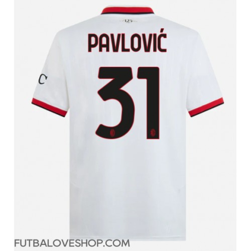 Dres AC Milan Strahinja Pavlovic #31 Preč 2024-25 Krátky Rukáv